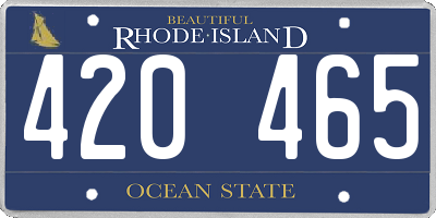 RI license plate 420465