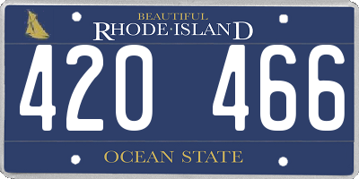 RI license plate 420466