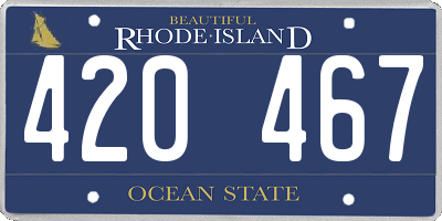 RI license plate 420467