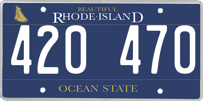RI license plate 420470