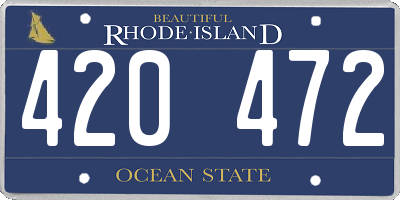 RI license plate 420472