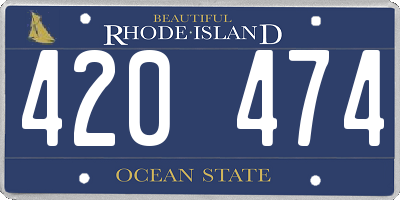 RI license plate 420474