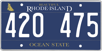 RI license plate 420475