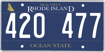 RI license plate 420477