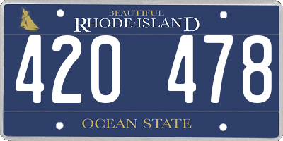 RI license plate 420478