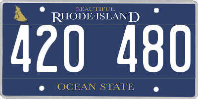 RI license plate 420480