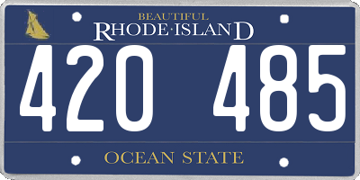 RI license plate 420485