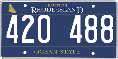 RI license plate 420488