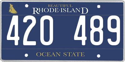 RI license plate 420489