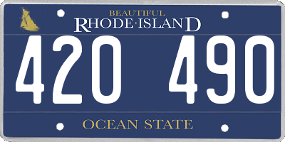 RI license plate 420490