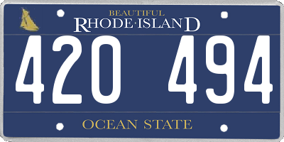 RI license plate 420494