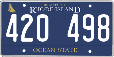 RI license plate 420498