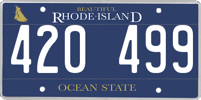 RI license plate 420499
