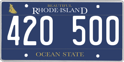 RI license plate 420500
