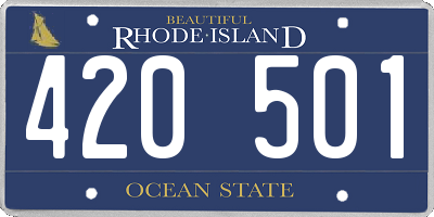 RI license plate 420501