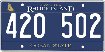 RI license plate 420502