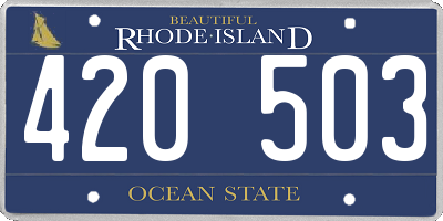 RI license plate 420503
