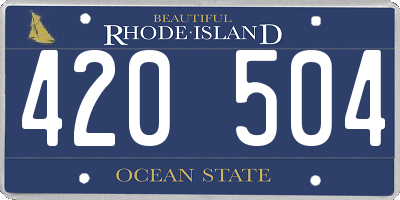 RI license plate 420504