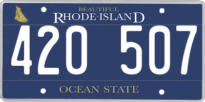 RI license plate 420507