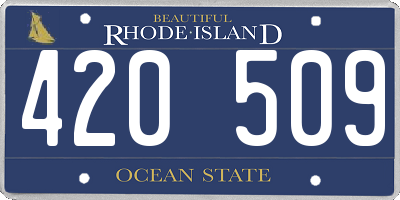 RI license plate 420509