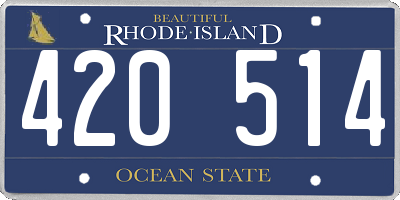 RI license plate 420514