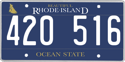 RI license plate 420516