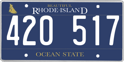 RI license plate 420517