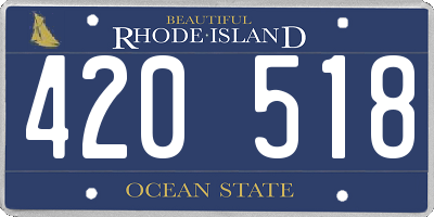 RI license plate 420518