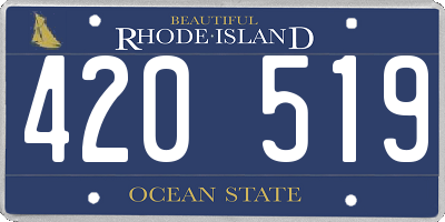 RI license plate 420519