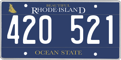 RI license plate 420521