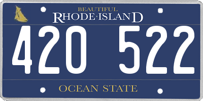 RI license plate 420522