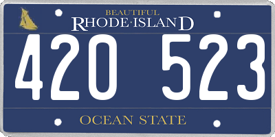 RI license plate 420523