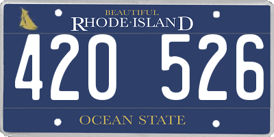 RI license plate 420526