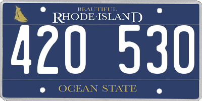 RI license plate 420530