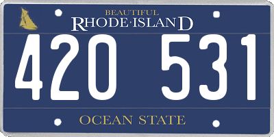 RI license plate 420531