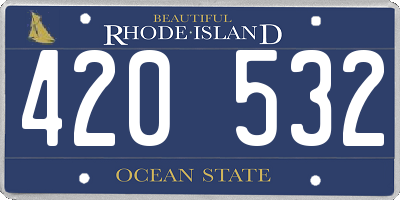 RI license plate 420532