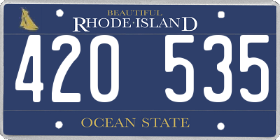 RI license plate 420535