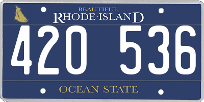 RI license plate 420536