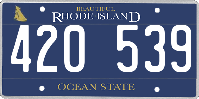 RI license plate 420539