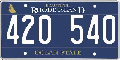 RI license plate 420540