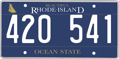 RI license plate 420541