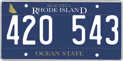 RI license plate 420543
