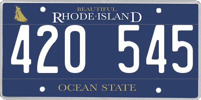 RI license plate 420545