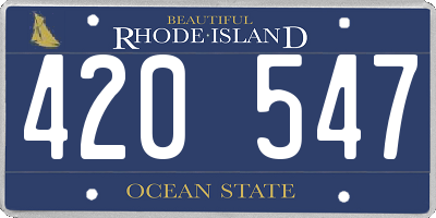 RI license plate 420547