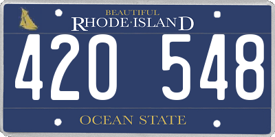 RI license plate 420548