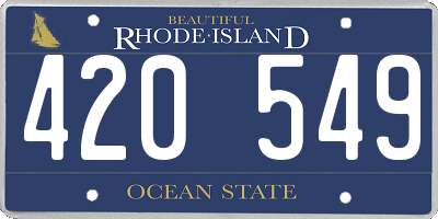 RI license plate 420549