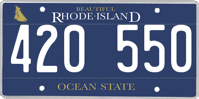 RI license plate 420550