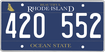 RI license plate 420552