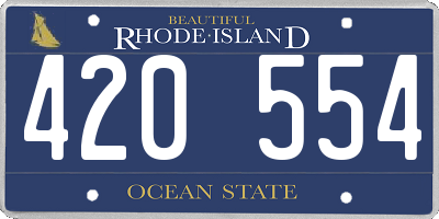 RI license plate 420554