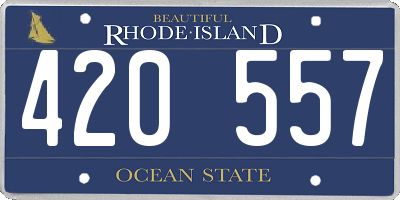 RI license plate 420557